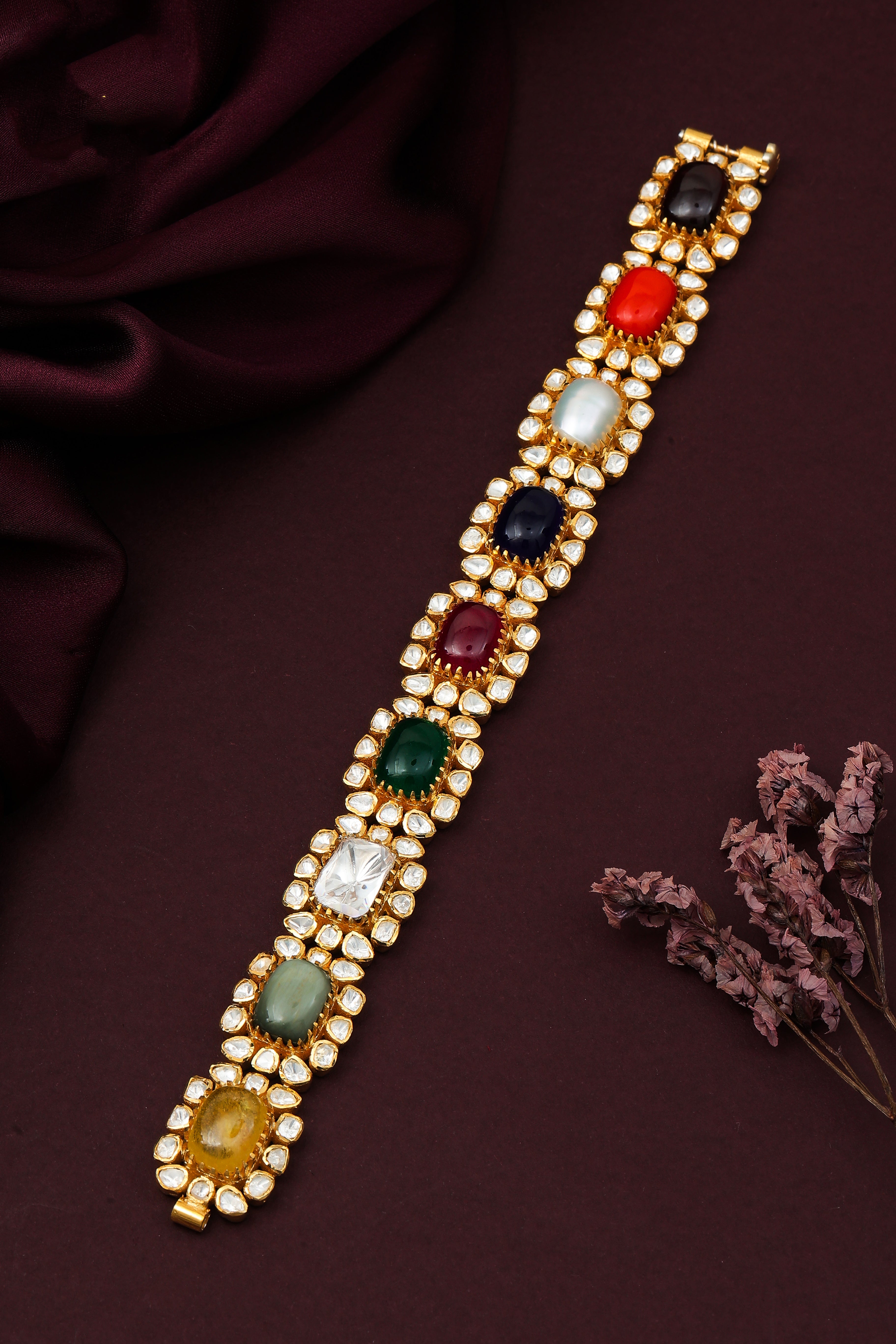 NAVRATNA POLKI BRACELET