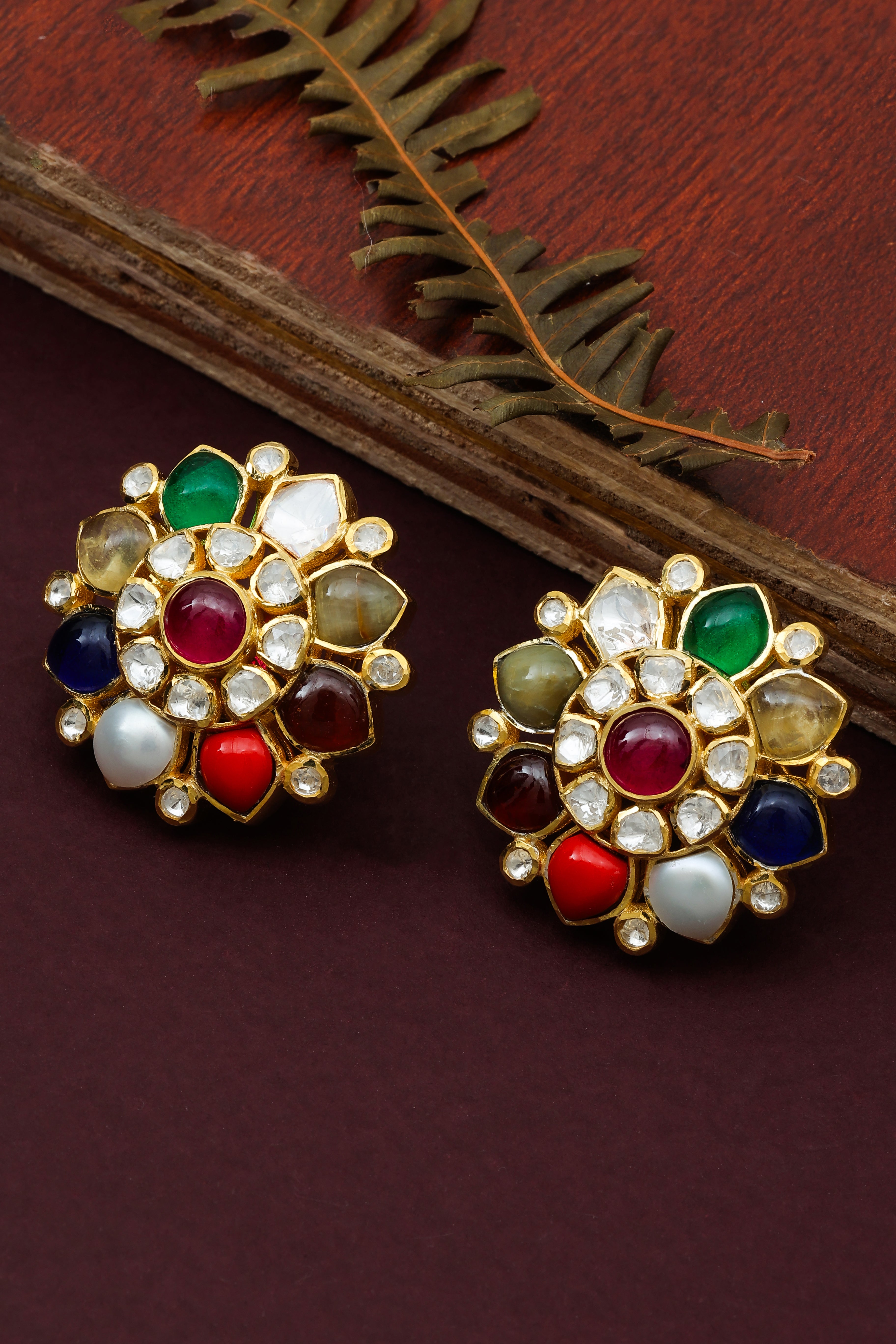 NAVRATNA POLKI STUDS