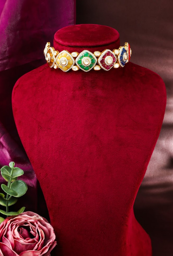 NAVRATNA  POLKI CHOKER