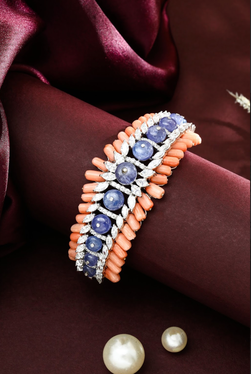 DIAMOND COLOUR STONE BANGLE